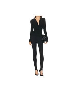 Wardrobe NYC Opaque Stirrup Leggings - Black