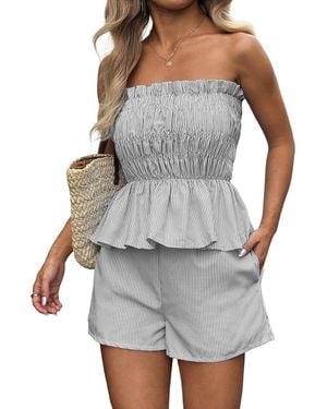 Amanda Royal Top & Short Set - Gray