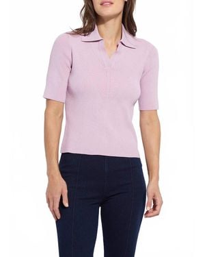 Lyssé Kenzie Ribbed Knit Polo - Multicolor