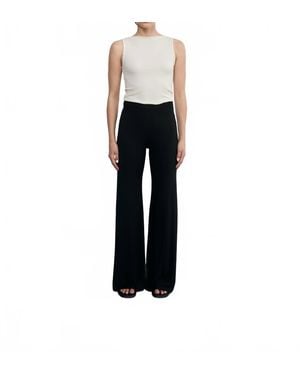 Enza Costa Silk Knit Bias Pant - Black
