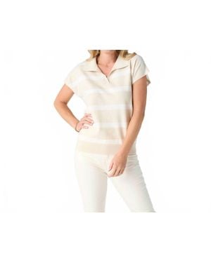 Coco + Carmen Lightweight Heavenly Luxe V Neck Stripe Top - Black