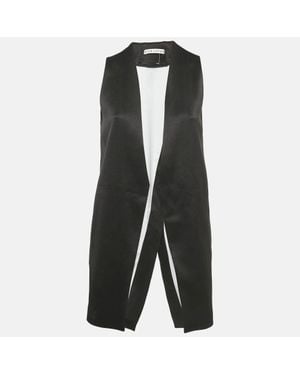 Alice + Olivia Satin Open Front Vest - Gray