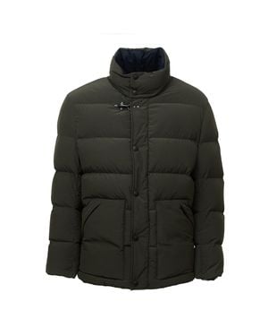 Fay Short Down Poplin Jacket - Green