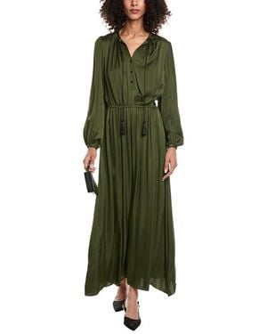The Kooples Satin Maxi Dress - Green