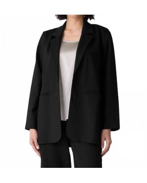 Eileen Fisher Flex-Ponte Long Blazer - Black