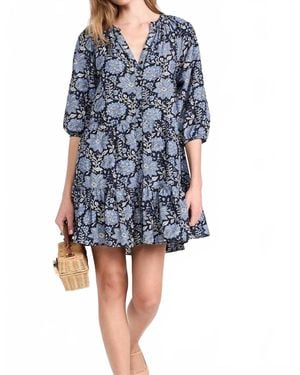 Apiece Apart Mitte Printed Mini Dress - Blue