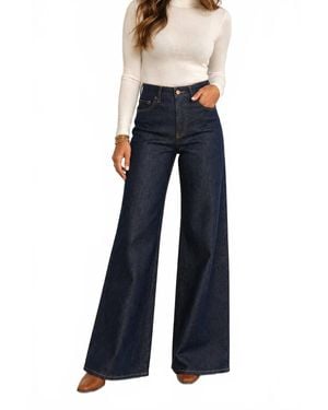 Oliver Logan Monroe High-Rise Wide Leg Jeans - Blue