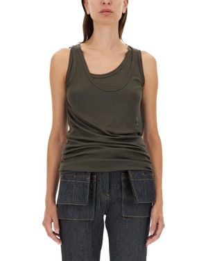 Helmut Lang Convertible Camisole Dress Top - Black