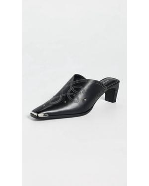 Free People Roxi Metal Tip Mules - Black