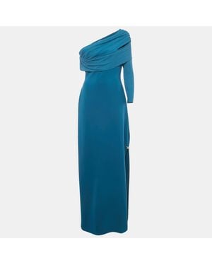 Chats by C.Dam Chats By C. Dam Jersey Draped Davi Maxi Dress - Blue