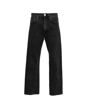 TOTEME Twisted Straight-Leg Jeans - Black
