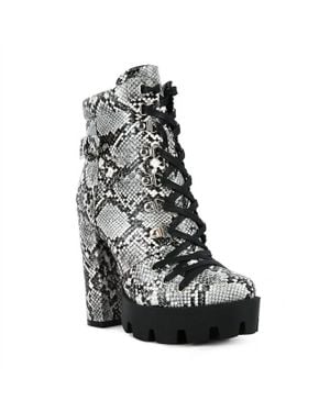 LONDON RAG Spruce Motorcyle Heeled Boot - Black