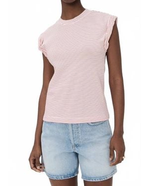 Pistola Olivia Rolled Sleeve Tee - Blue
