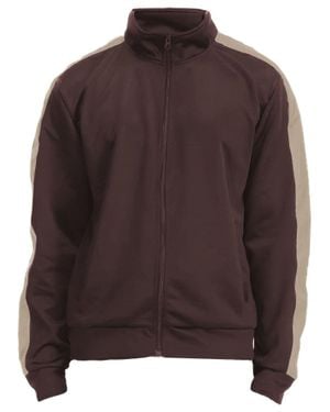 TRUEDAMES Side Stripe Track Jacket - Brown