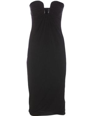 Pinko Stretch Viscose Midi Dress - Black
