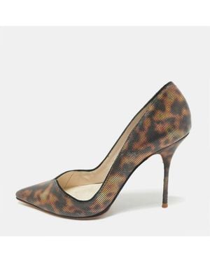 Sophia Webster Printed Leather Izzy Pumps - Natural