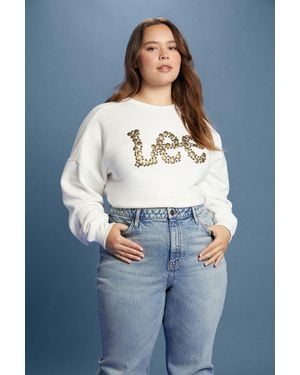 Forever 21 Plus Size Lee Embellished French Terry Pullover - Blue
