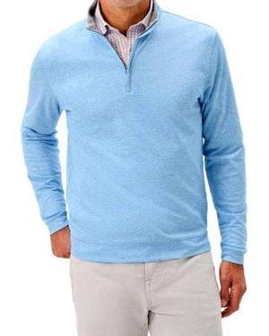 Johnnie-o Pircio 1/4 Zip Pullover Sweater - Blue