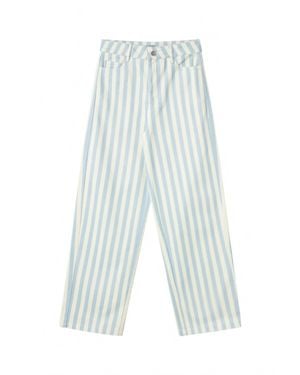 The Tiny Big Sister Striped Pants - White