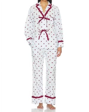 Damson Madder Antonella Pajama Set - White