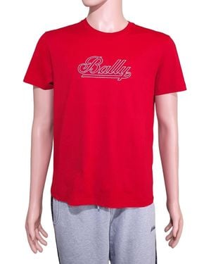 Bally Studs Graphic Logo T-Shirt - Red