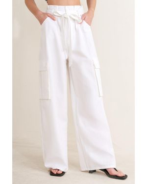 TRUEDAMES Drift Woven Cargo Pants - White