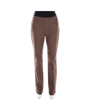 ESCADA Stretch Denim High Rise Straight Leg Tessa Jeans - Brown