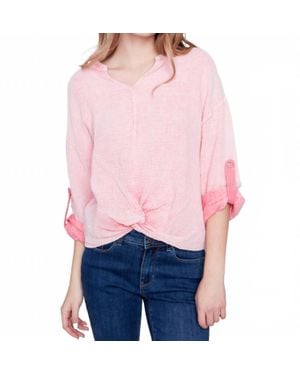 Charlie b Camden Bubble Cotton Top - Pink