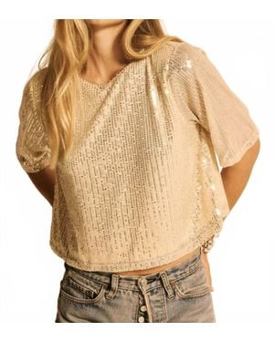Jen's Pirate Booty Sequined Tee - Natural