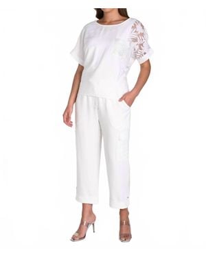 FRANK LYMAN Capri Pants - White