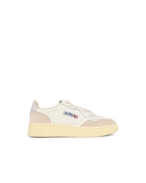 Autry 'Medalist Low' And Leather Sneakers - White