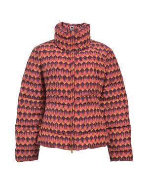 Missoni Printed Turtleneck Down Jacket - Red