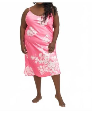 ISAYES Floral Midi Slip Dress - Pink