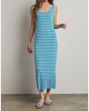 Wishlist Striped Midi Sweater Tank Dress - Blue