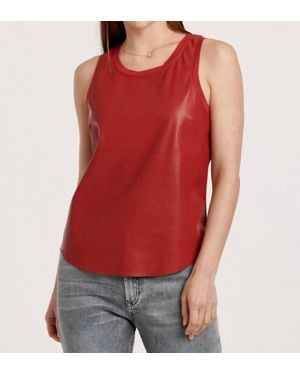 Another Love Carmela Faux Leather Tank - Red
