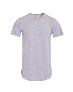 Hawks Bay Hem Curve Premium Cotton Crew Neck T-Shirt - Purple