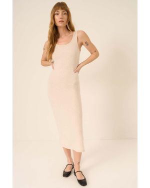 Project Social T On My Way Brushed Rib Dress - Natural