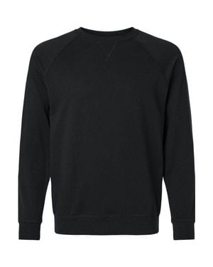 Next Level Laguna Raglan Crewneck Sweatshirt - Black