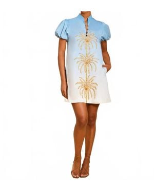 mestiza Elliana Barong Mini Dress - White
