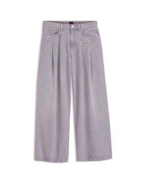 BOSS Relaxed-Fit Jeans With Wide Leg - Purple