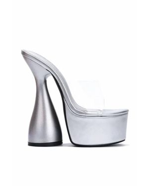 Cape Robbin Inji Thick Platform Heels - White