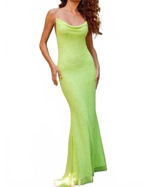 Jovani Cowl Gown - Green