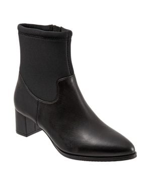 Trotters Kippy T2060-001 Boots Leather Ankle Bootie Jobb216 - Black