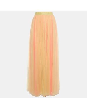 Needle & Thread Two Tone Tulle Maxi Skirt - Orange