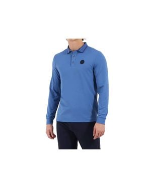Cherv Annuncio Long Sleeve Thermal Polo - Blue