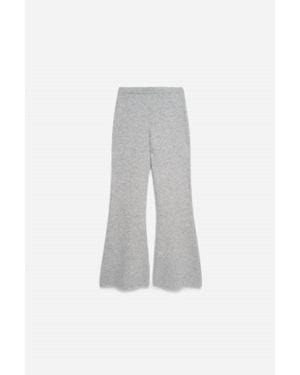 The Elder Statesman Cozy Rib Flare Pants - White