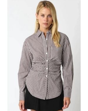 Olivaceous Vanessa Gingham Shirt - Gray