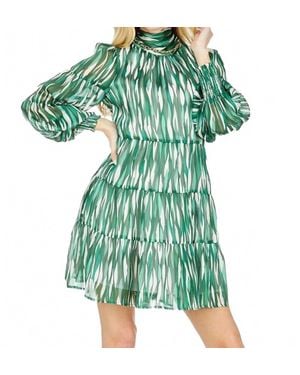 J joy Back Tie Neck Dress - Green