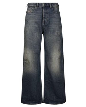 デニム・ジーパン Diesel Wide-Leg Vintage Wash Jeans With Distressed Detailing DIESEL Wide-leg jeans for Women | Online Sale up to 46% off