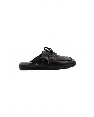 Ash Bavaria Studs Classic Moccasin - Black
